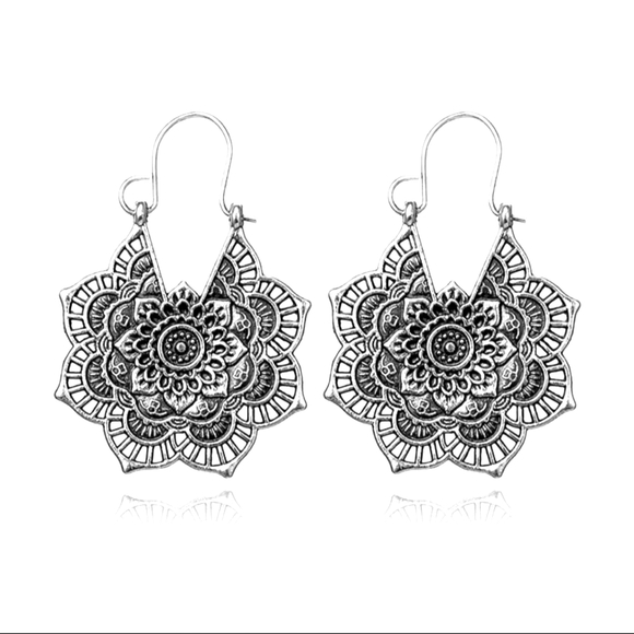 Mandala meditation earrings - Picture 1 of 3